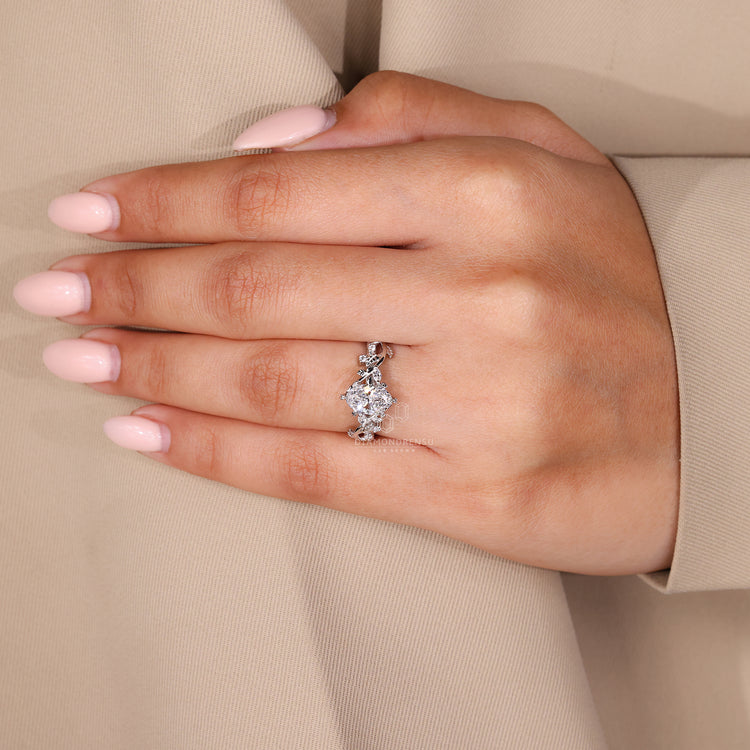 Customise ring with vine engagement ring.
