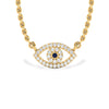 Evil Eye Lab-Grown Diamond + Solid Gold Pendant Necklace