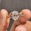 Nature Inspired Oval Rose Gold Engagement Ring