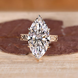Vintage diamond engagement ring with marquise centre stone.