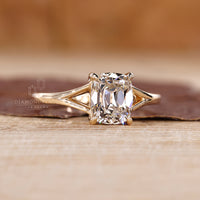 4 claw prong setting added to split shank ring.
