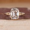 Cushion Old European Cut Ring solitaire style design.

