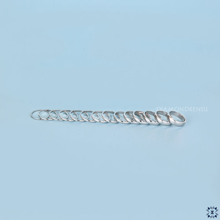 Rose gold band designed for elegance.
