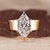 Solitaire diamond ring with Dutch marquise engagement design.