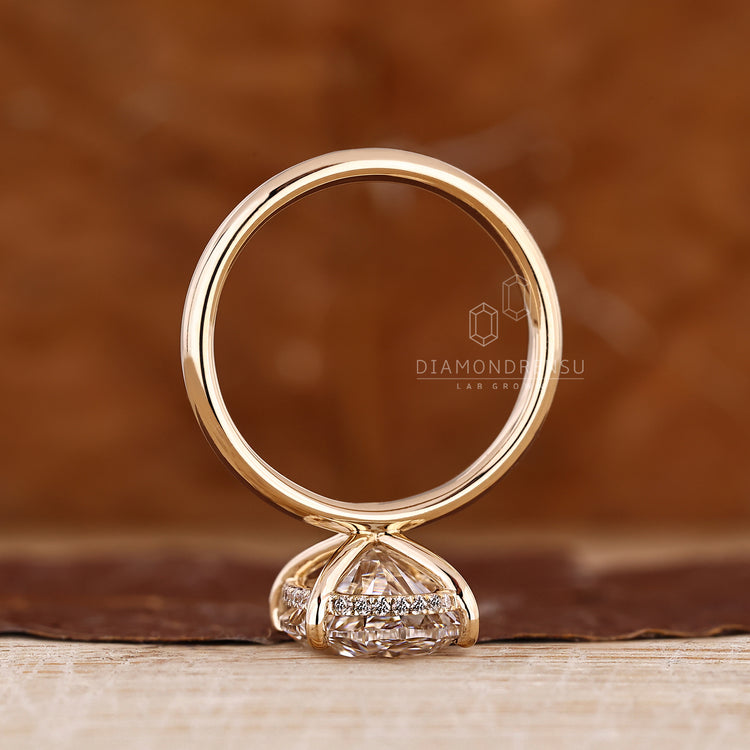 Oval cut diamond ring available in every metal.