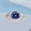 Oval Blue East-West Domed Signet Ring 1.20 CT