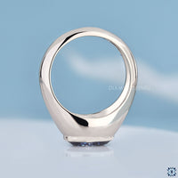 Handmade oval blue moissanite ring by Diamondrensu AU.
