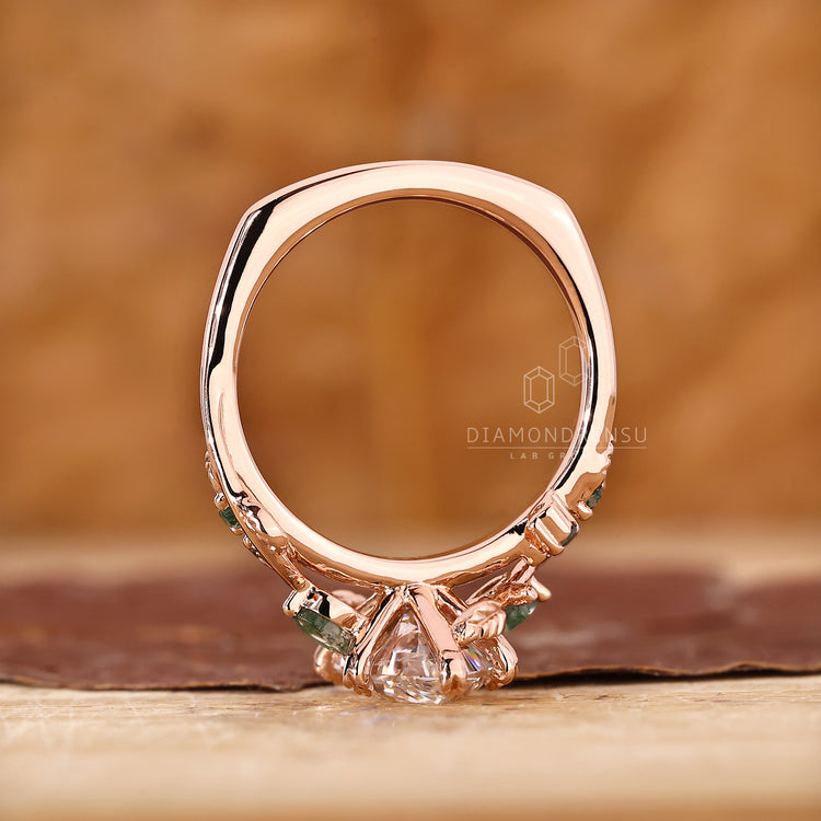 Lab Grown Diamond used in euro shank ring.
