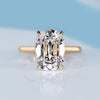 Cushion old mine cut diamond ring with solitaire setting.