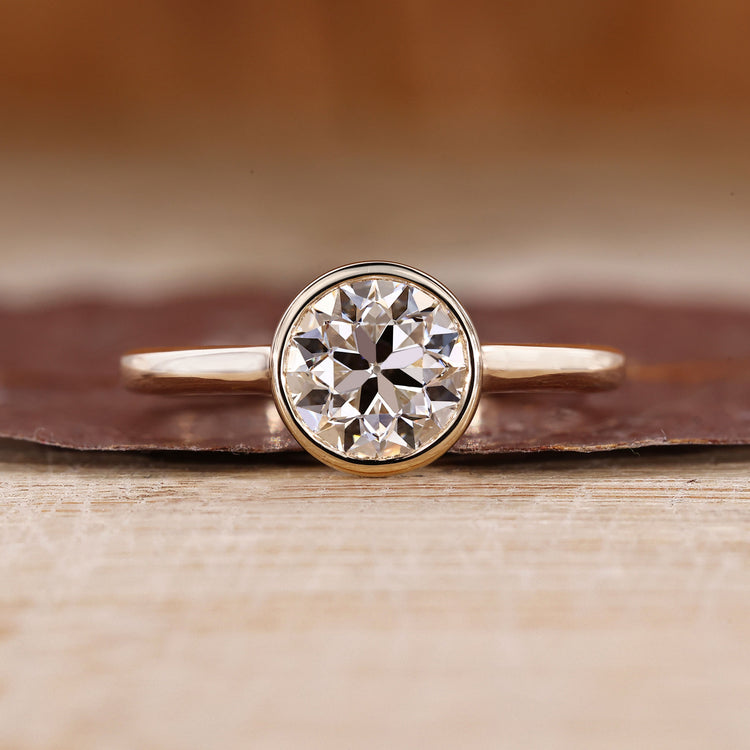 Round Old European Cut Ring solitaire style design.

