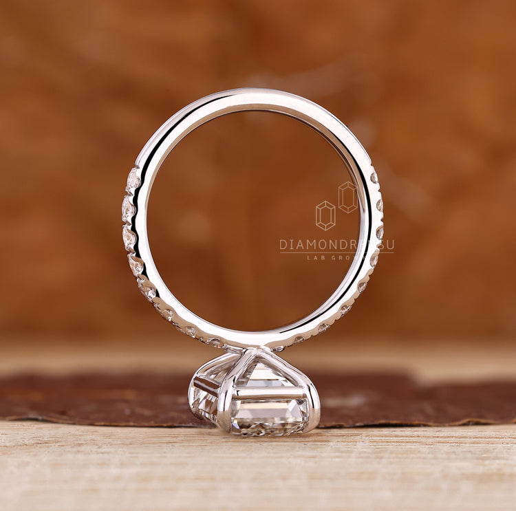 Pave diamond ring available in every metal.
