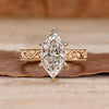 Dutch marquise diamond ring hidden halo vintage style.