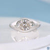 Oval East To West Solitaire Engagement Ring 1.18 CT