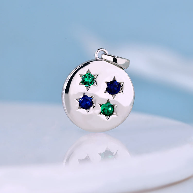 Multiple birthstone pendant with 1 to 4 stones
