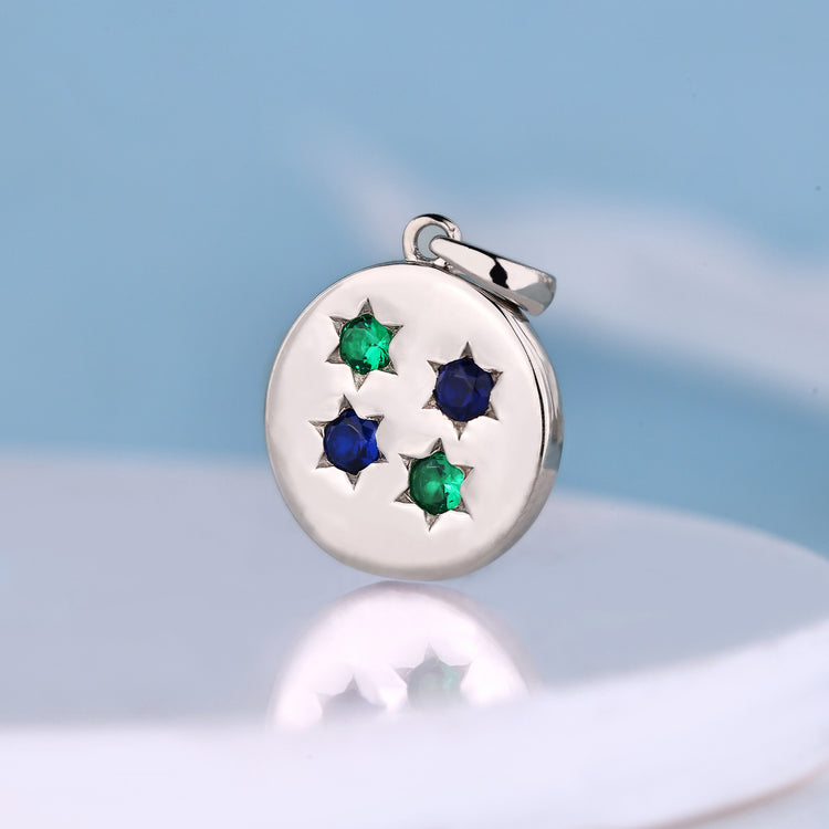 Personalised birthstone pendant with 1 to 4 gems
