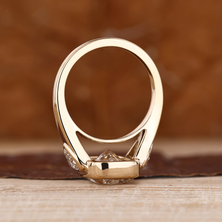 IGI certified Cushion Cut Diamond Ring elegant style.
