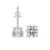 5 MM Round Moissanite Stud Earrings - Silver