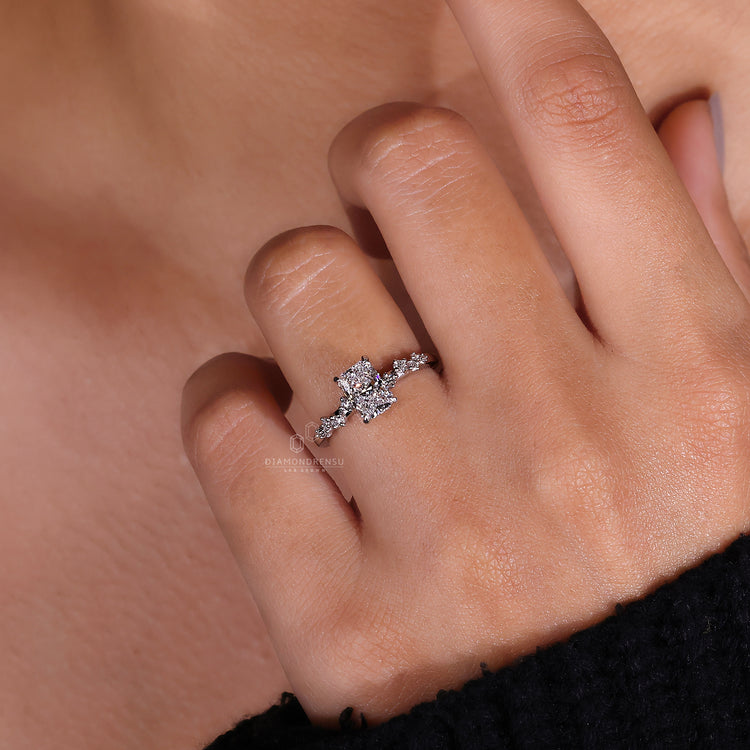 IGI certified handmade ring with clean design.
