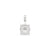 925 Silver Round Cut Moissanite Pendant In Basket Setting