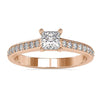 Channel Set Engagement Ring In Princess Cut Diamond