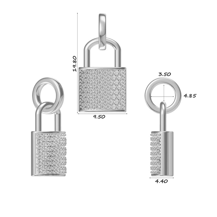 Padlock Lab-Grown Diamond + Solid Gold Pendant Necklace