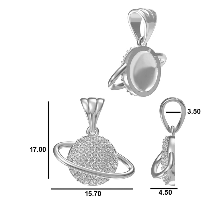 Planet Lab-Grown Diamond + Solid Gold Pendant Necklace