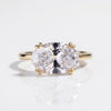 Oval Cut Lab-Grown Diamond East-West Hidden Halo Ring 3 CT
