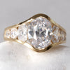 Oval and Round Lab-Grown Diamond Channel Set Ring 4.2 TCW
