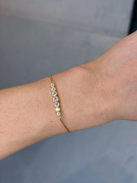 Seven Stone Bezel Chain Bracelet