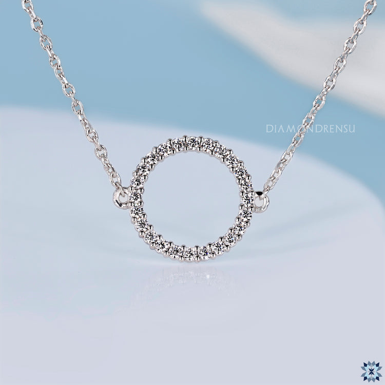 Round Stone Halo Chain Bracelet