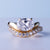 Oval Cut Lab-Grown Diamond Ring Set East to West with Pavé Curved Band 2 CT