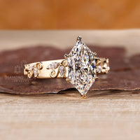 Lab grown diamond Dutch marquise ring.
