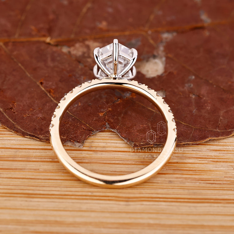 Pave diamond ring available in 1 to 2 CT.
