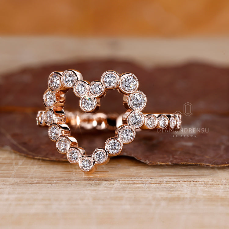 IGI certified bezel set diamond ring.
