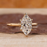 IGI certified Dutch marquise diamond ring design.
