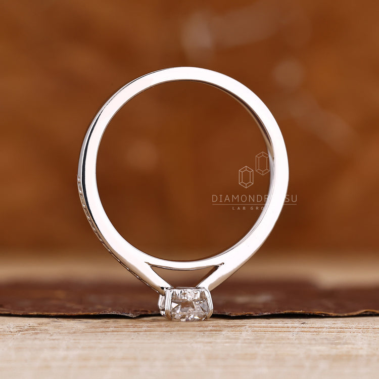 Hidden Halo Coffin Diamond Ring A Pave Design That's Out of this World.