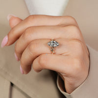 Marquise ring tulip basket setting.