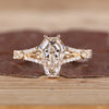 Coffin cut diamond ring double row pave style.