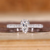 Coffin Cut Diamond Ring  A stunning Hidden Halo Pave Style.
