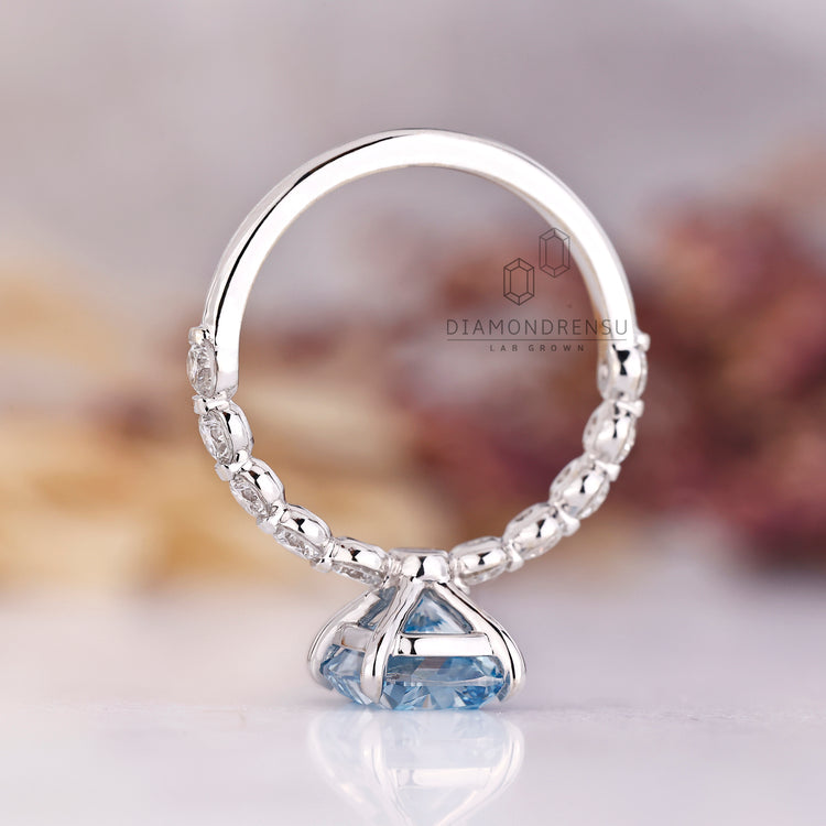 IGI certified handmade cushion cut diamond ring.
