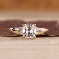 Cushion Old European Cut Ring solitaire style design.
