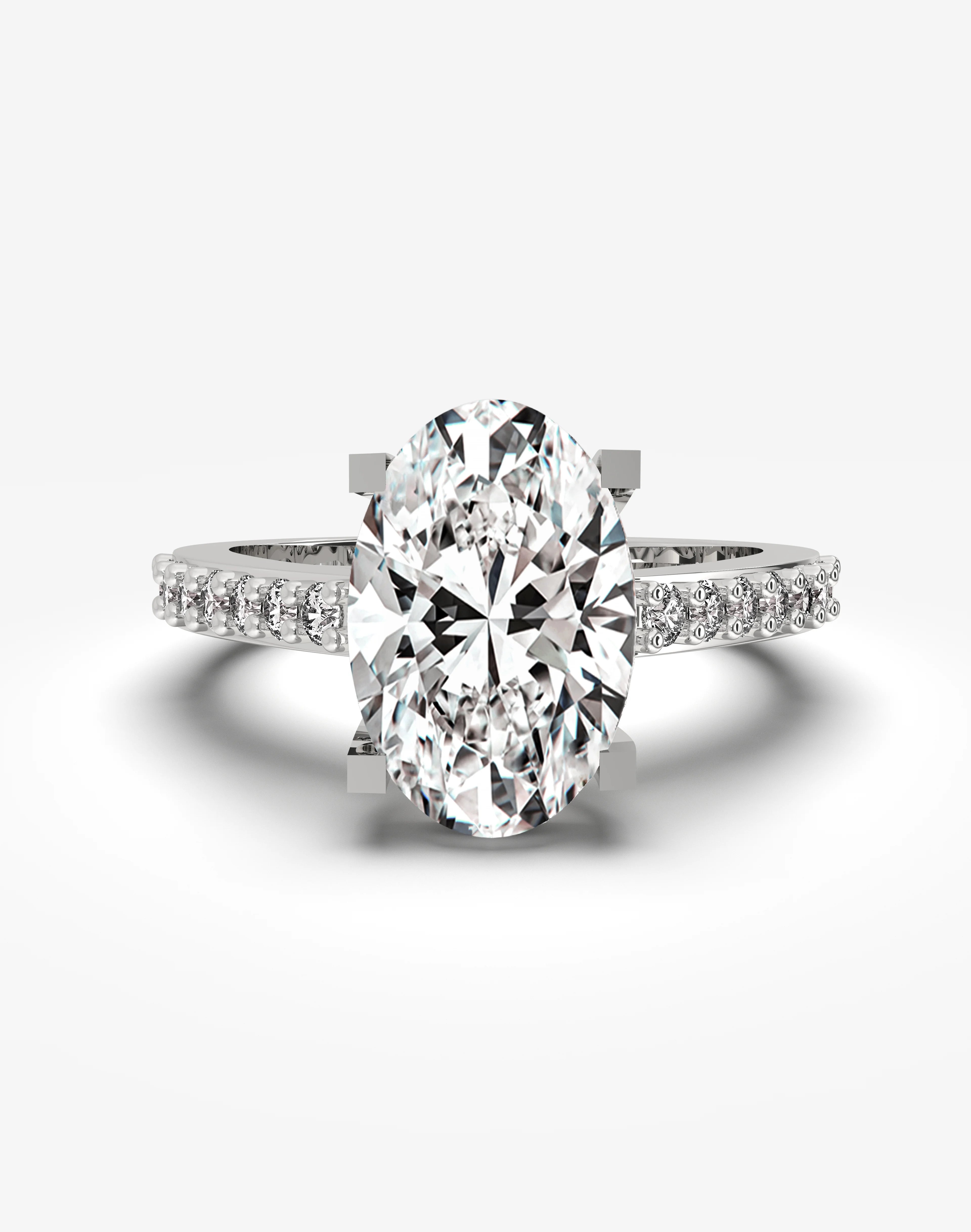 Moissanite Pavé Engagement Rings