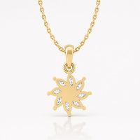 Pinwheel Lab-Grown Diamond + Solid Gold Pendant Necklace