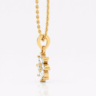 Pinwheel Lab-Grown Diamond + Solid Gold Pendant Necklace