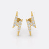 Lightning Bolt Lab-Grown Diamond Stud + Solid Gold Earrings