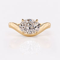 Oval Cut Lab-Grown Diamond East-West Solitaire Ring 2 CT