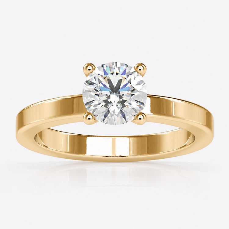 Simple Round Solitaire Ring