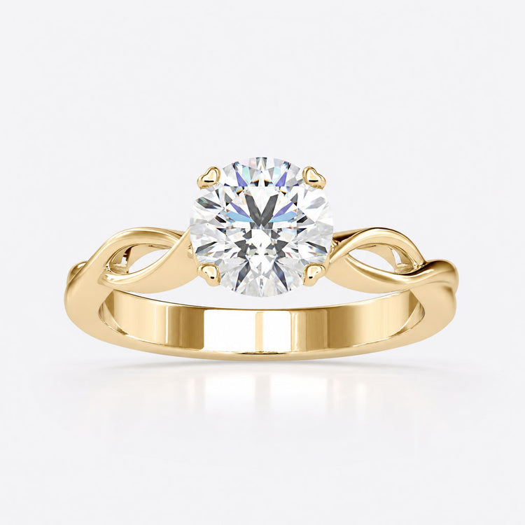 Twisted Engagement Ring with Lab Grown Diamond Sparkle