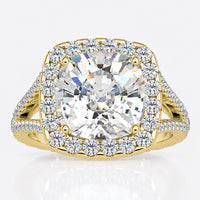 Cushion Cut Halo Engagement Ring