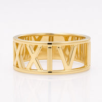 Custom Roman Numeral Wedding Date Personalised Band